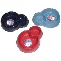 Plastic Voer  En Drinkbak Voor Kleine Honden En Katten Kiwi
