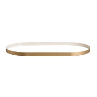 Plateau Verdi   wit/goud   1x30x15 cm   Leen Bakker