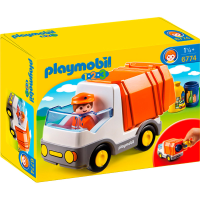 PLAYMOBIL 1.2.3   Vuilniswagen constructiespeelgoed 6774