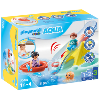 PLAYMOBIL 1.2.3   Zwemeiland met waterglijbaan 70635