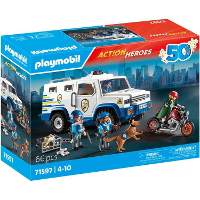 PLAYMOBIL Action Heroes   Geldtransporteur constructiespeelgoed 71597