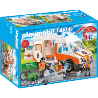 PLAYMOBIL City Life   Ambulance en ambulanciers 70049