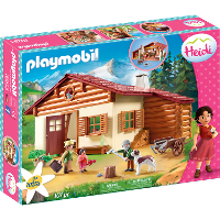 PLAYMOBIL Heidi   Heidi met grootvader bij de alpenhut 70253