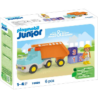 PLAYMOBIL Junior   Kiepwagen Constructiespeelgoed