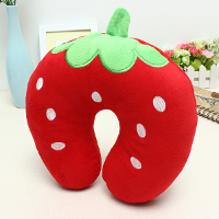 Plush Stuffed Cartoon Strawberry Toy Neck U Shaped