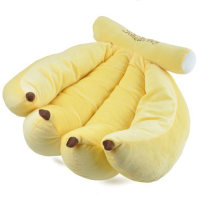 Plush Stuffed Toy 35cm Yellow Banana Plush Toy Home Decoration