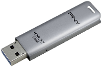 PNY Elite Steel USB stick 64 GB Zilver FD64GESTEEL31G EF USB A 3.1 Gen 1