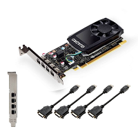 PNY Nvidia Quadro P1000 Videokaart 4 GB GDDR5 RAM PCIe x16 PCIe 3.0 X16, DisplayPort, Mini DisplayPort Low Profile
