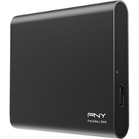 PNY Pro Elite USB3.1 Gen2 Type C, 500GB Portable SSD PSD0CS2060 500 RB, USB 3.1 Gen2, Type C (10 Gbps)