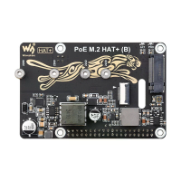 PoE M.2 HAT+ (B) PCIe naar M.2 NVMe SSD uitbreidingsbord voor Raspberry Pi 5 IEEE 802.3Af/at PoE Gen3 8Gbps snelheid