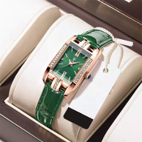 POEDAGAR Mode Rechthoekige Kwarts Horloge Vrouw Luxe Elegante Klok Waterdicht Lederen Band Creatieve Diamanten Vrouwen H