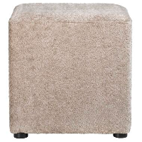 Poef Cloe   zand   43x43x43 cm   Leen Bakker
