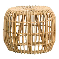 Poef Robbe   naturel kobo   37xØ45 cm   Leen Bakker