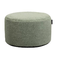 Lebel poef Teddy   olijfgroen   48x28 cm   Leen Bakker