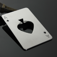 Poker Playing Card Ace Of Spades Bar Tool Soda Beer Bottle Cap Opener Elegant Gift