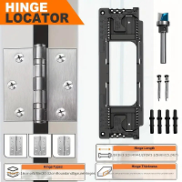 Polijsten Plastic Scharnier Router Template Kit Verstelbaar voor 2 1/2 tot 6 Inch Scharnieren Vierkante en Halfronde Hoe