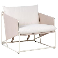 PONTE   Tuinstoel met kussen   Taupe   Staal