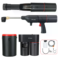 POPDEER PD E Pro V2 Multifunctionele 4 in 1 Draadloze Bandenoppomp Pomp + Autowasher + Stofzuiger + Draadloze Powerbank