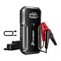 POPDEER PD J01 3000A Auto Jump Starter 12V Dubbele USB uitgang LCD display voor 8.0 Gas/6.0L Diesel