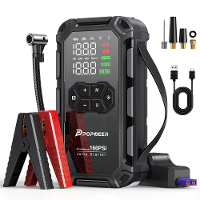 POPDEER PD JA66 6000A Startapparaat met 160PSI Luchtcompressor Inflatable Pomp LCD scherm USB poort LED licht voor alle