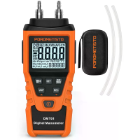 POROMETISTO DMT01 Digitale Drukmeter ±5 PSI differentiële drukmeter met ±0,3% FS nauwkeurigheid 12 Eenheden MAX/MIN/AVG