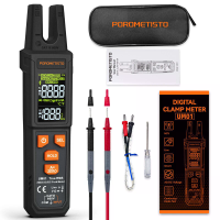POROMETISTO UM01 Digitale tangmeter 200A AC/DC Stroom True RMS Auto modus NCV Levensdraad Controle spanning Weerstand Ca