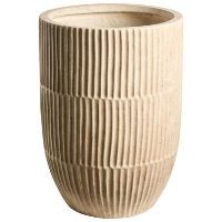 POROS   Bloempot   Lichtbeige   36 x 36 x 50 cm   Klei vezelmengsel