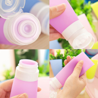 Portable Silicone Travel Bottles Empty Squeezable Lotion Shampoo Container