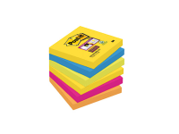 Post it Plaknotitie 6546SR 76 mm x 76 mm Neon groen, Ultrablauw, Ultra geel, Ultra roze, Neon oranje 540 vellen