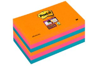 Post it Plaknotitie 6556SE 127 mm x 76 mm Neon oranje, Ultrablauw, Ultraroze 540 vellen