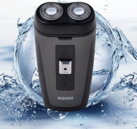 Povos Pq3302 Dual Blade Rotary Shaver Electric Rechargeable Razor