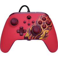 PowerA Advantage controller met kabel voor de Xbox Series X S   Rood vuur gamepad