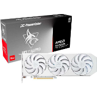 PowerColor Radeon RX 9060 XT Hellhound Spectral White 16G grafische kaart