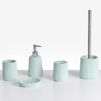 POZUZO   Badkameraccessoireset   Mintgroen   Polyresin