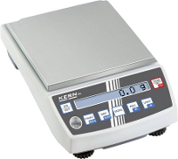 Precisie weegschaal Kern KB 10K0.05N Weegbereik (max.) 10 Kg Resolutie 0.05 G werkt op het lichtnet, werkt op een accu Zilver