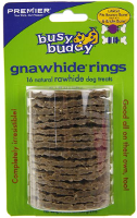 Busy Buddy Gnawhide Rings rawhide bacon voor de hond Large