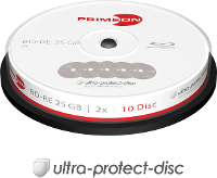 Primeon 2761314 Blu ray BD RE disc 25 GB 10 stuk(s) Spindel Antikras coating