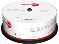 Primeon 2761319 Blu ray BD R DL disc 50 GB 25 stuk(s) Spindel Bedrukbaar