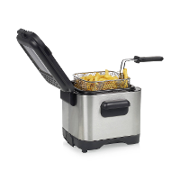 Princess 182612 Frituurpan 1.5 L 1000 W Anti aanbaklaag, Oververhittingsbeveiliging Zilver, Zwart