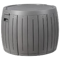PRINOS   Kussenbox   Grijs   ⌀ 56 cm   Synthetisch materiaal