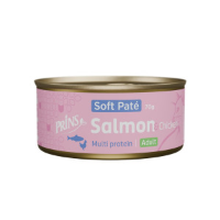 Prins Soft Paté Adult met zalm en kip natvoer kat 48 x 70 g
