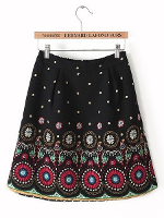 Printing Pattern Elastic Waist Skirt