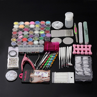 Pro 48 Manicure Decoration Acrylic Glitter Nail Art Tips Tool Kit Set