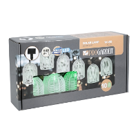 Feestverlichting lichtsnoer   groen   10 LED lampen   warm wit   270 cm   Solar