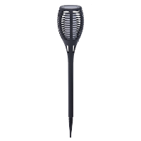 Solar fakkels/toortsen   zwart met vlam effect   op zonne energie   62 cm