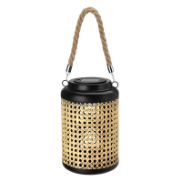 Pro Garden solar lamp   metaal/kunststof   H23 x 15 cm   met handvat   buitenlamp