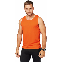 Sport singlet voor heren   Oranje   Tanktop hemd   Herenkleding   Mouwloze t shirts