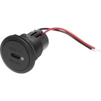 ProCar Power USB C Einbausteckdose PD/QC mit LED max. 30 W Power USB C inbouwstopcontact PD/QC met LED max. 30 Watt Stroombelasting (max.): 3 A 12 of 24 V=
