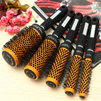 Professional Salon Round Hair Brushes Aluminum Curling Comb 5 Sizes Orange