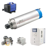 Professionele 2.2KW Watergekoelde CNC spindle GDZ 80 24R 24000RPM ER20 collets FC300 omvormer WY 3500 waterpomp 80mm alu